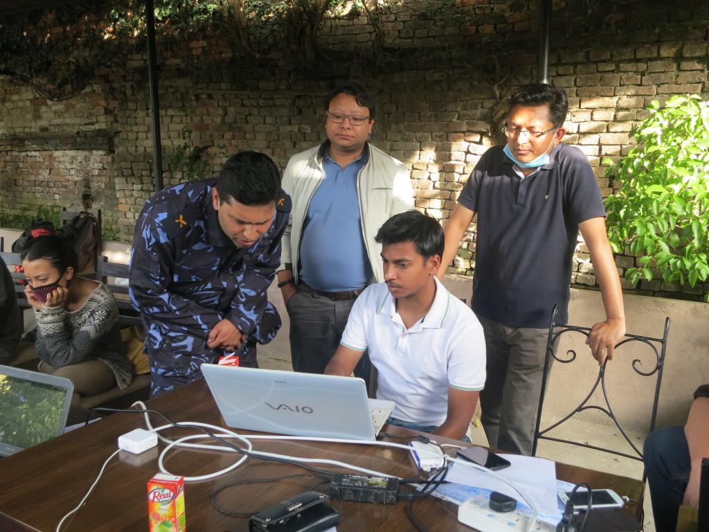 Nepal Police Officer visits KLL Situation Room.